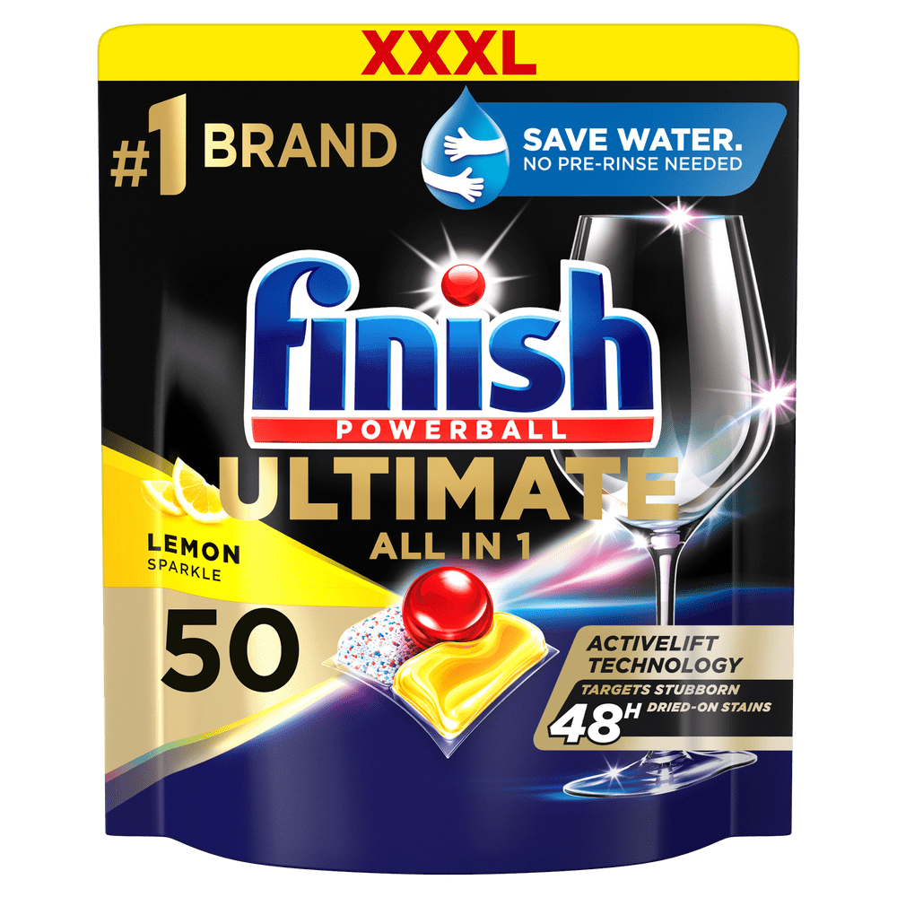 Finish Ultimate All in 1 Lemon Sparkle - kapsule do umývačky riadu 50 ks